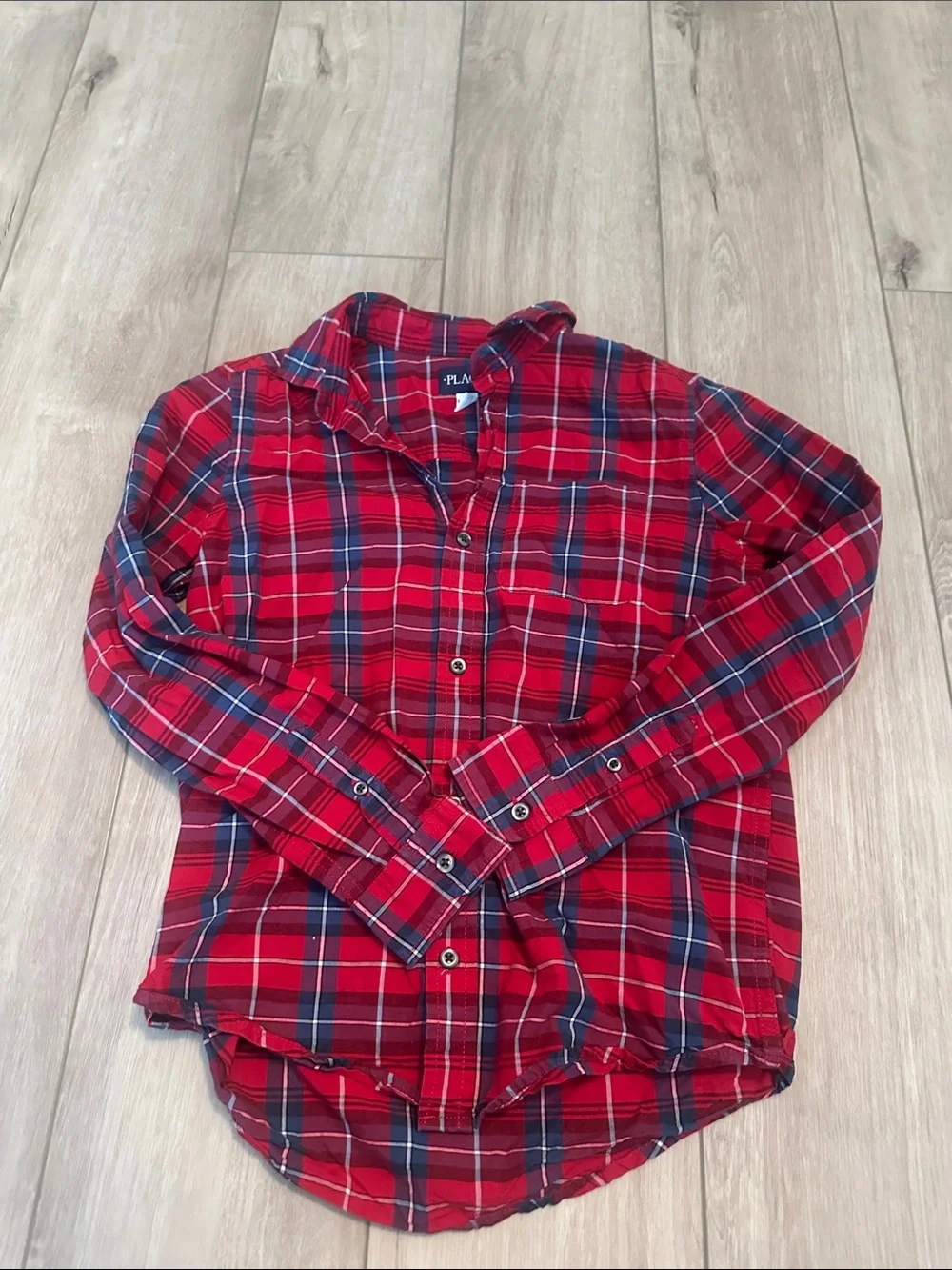 The Children's Place Red Plaid Button-Down Shirt